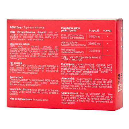 PQQ, 20 mg, 30 capsule, Aronia Charlottenburg 728639