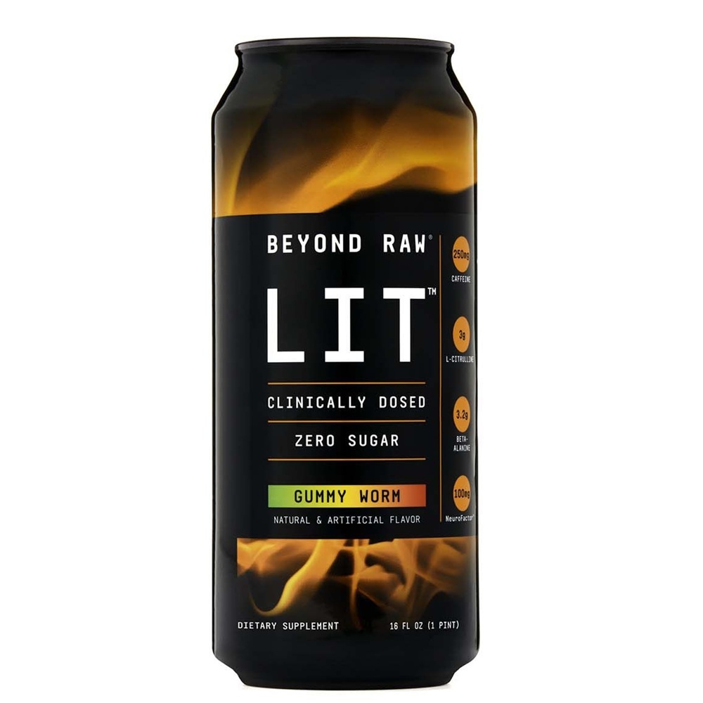 Bautura pre-workout cu aroma de jeleuri Beyond Raw Lit, 473 ml, GNC