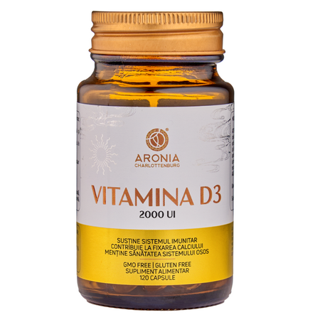 Vitamina D3, 2000 UI, 120 capsule, Aronia Charlottenburg