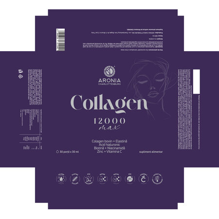 Colagen 12000 max, 30 flacoane x 30 ml, Aronia Charlottenburg 728665