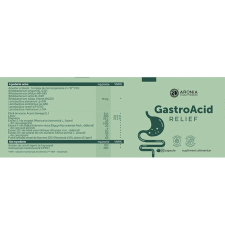 GastroAcid Relief, 60 capsule, Aronia Charlottenburg 728670