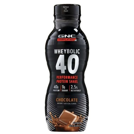 Shake proteic cu aroma de ciocolata Wheybolic, 414 ml, GNC