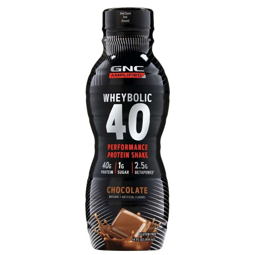 Shake proteic cu aroma de ciocolata Wheybolic, 414 ml, GNC