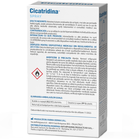 Pachet Cicatridina unguent 60 g + Cicatridina spray 125 ml, Naturpharma 729793
