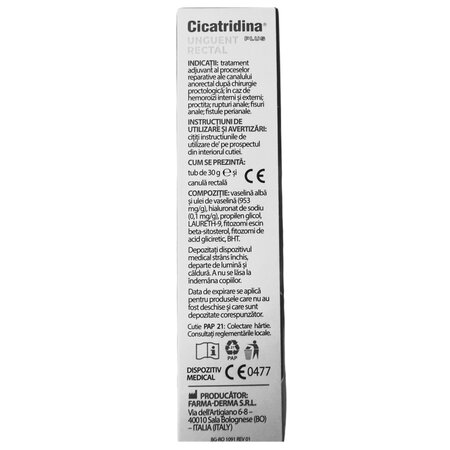 Cicatridina supozitoare 10 bucati x 2 g + Cicatridina unguent rectal plus 30 g, Naturpharma 729099