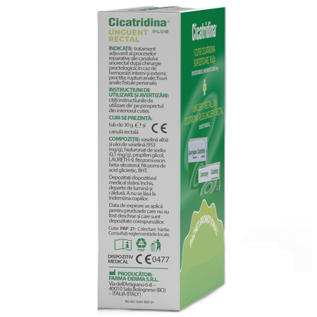 Cicatridina supozitoare 10 bucati x 2 g + Cicatridina unguent rectal plus 30 g, Naturpharma 729795