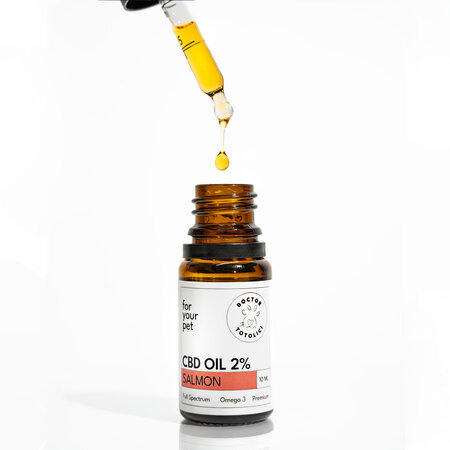 Ulei de canepa 2% pentru caini si pisici cu aroma de somon, 10 ml, Doctor Totolici 729133