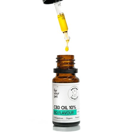 Ulei de canepa 10% pentru caini si pisici fara aroma, 10 ml, Doctor Totolici 729144