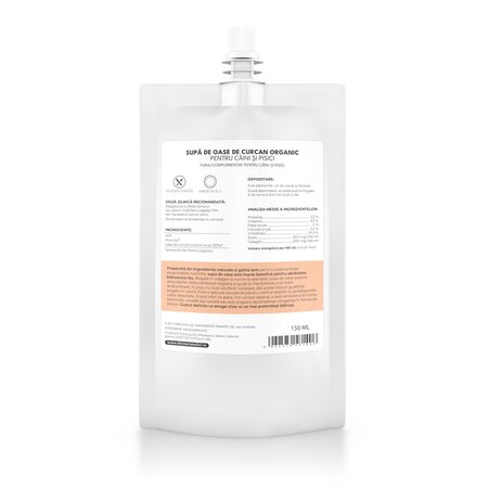 Supa de oase din curcan pentru caini si pisici, 150 ml, Doctor Totolici 729240
