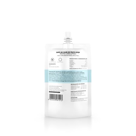 Supa de oase de peste rosu pentru caini si pisici, 150 ml, Doctor Totolici 749898