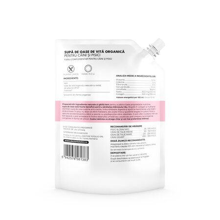 Supa de oase de vita pentru caini si pisici, 350 ml, Doctor Totolici 749904