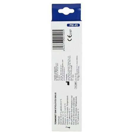 Termometru clasic fara mercur PM-45, 1 bucata, Perfect Medical 729335
