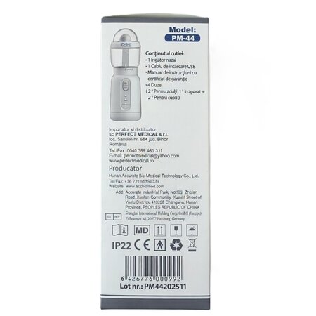 Irigator nazal electric PM-44, 1 bucata, Perfect Medical 729488