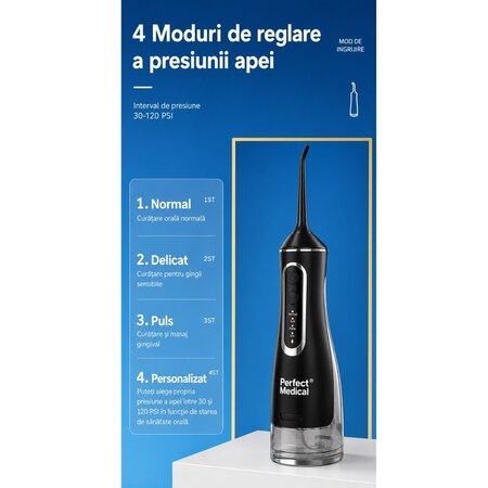 Dus Bucal PM-51B, Negru, 1 bucata, Perfect Medical 729540