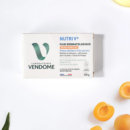 Sapun dermatologic cu ulei de caise Nutri V+, 100 g, Laboratoires Vendome 729821