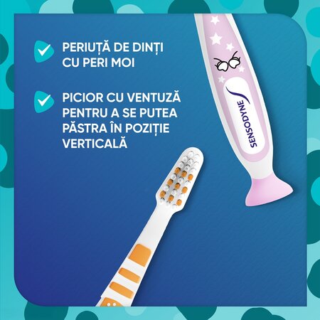 Periuta de dinti pentru copii Soft Sensodyne Kids Electric Castle, 1 bucata, Haleon 729888