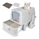 Litiera modulara din inox cu sertar pentru pisici, marimea XL, Shaw 729914