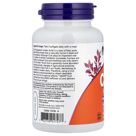 Acid linoleic conjugat CLA, 800mg, 90 gelule, Now Foods 729936