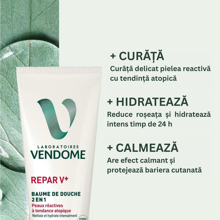 Balsam de dus 2in1 Repar V+, 250 ml, Laboratoires Vendome 729971