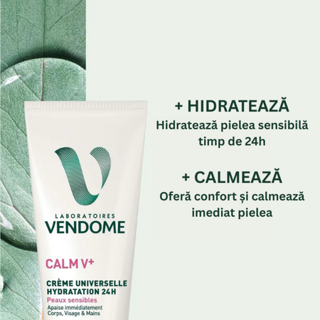 Crema hidratanta universala 24h Calm V+, 250 ml, Laboratoires Vendome 730013