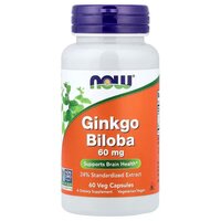 Ginkgo Biloba, 60mg, 60 capsule vegetale, Now Foods