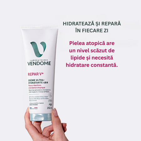 Crema ultra-hidratanta 48h Repar V+, 250 ml, Laboratoires Vendome 730045