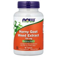 Horny Goat Weed 750mg cu Maca 150mg, 90 tablete, Now Foods