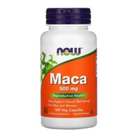 Maca, 500mg, 100 capsule vegetale, Now Foods