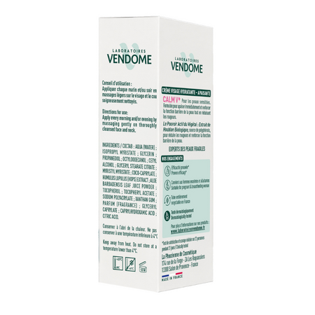 Crema hidratanta calmanta pentru fata Calm V+, 50 g, Laboratoires Vendome 730127