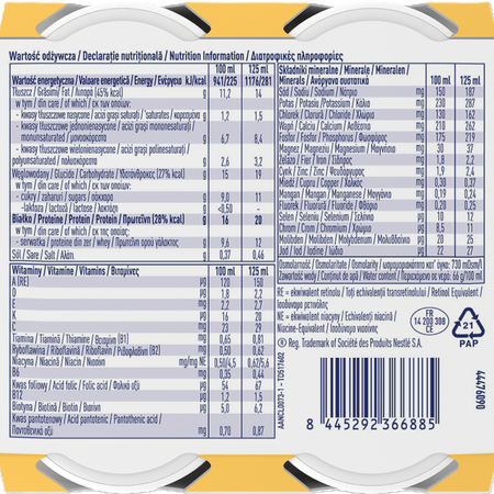 Resource Ultra+ High Protein cu aroma de vanilie, 4 x 125 ml, Nestle 730171