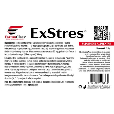 ExStres, 60 capsule, FarmaClass 730199