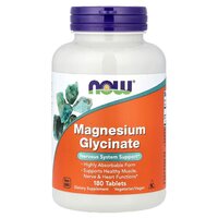 Magneziu Glycinate, 180 tablete, Now Foods