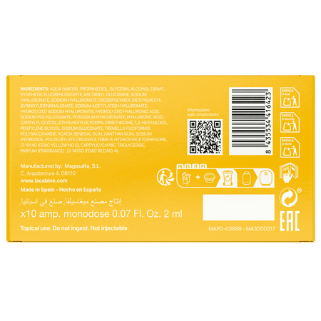 Fiole cu acid hialuronic si vitamina C pentru hidratare Advanced 30% Hyaluronic Complex, 10x2 ml, La Cabine 730212
