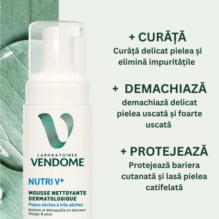Spuma de curatare Nutri V+, 150 ml, Laboratoires Vendome 730241