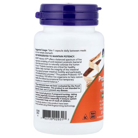 Probiotic-10, 30 capsule vegetale, Now Foods 730258