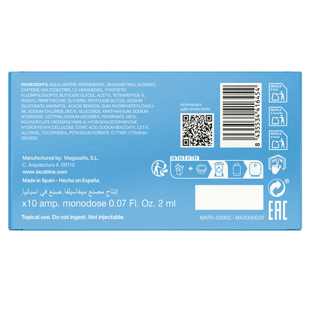 Fiole cu cafeina si vitamina C pentru zona din jurul ochilor Advanced 30% Caffeine Complex, 10x2 ml, La Cabine 730266