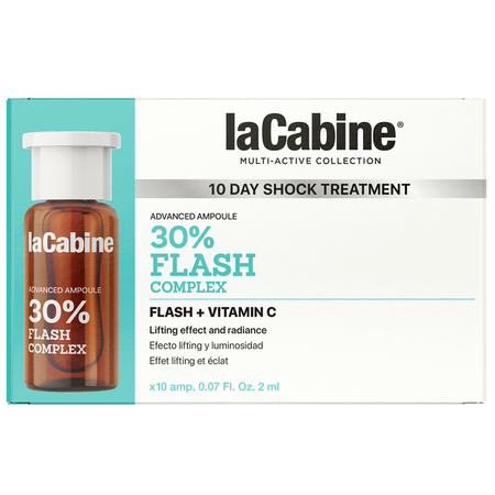 Fiole cu vitamina C pentru luminozitate Advanced 30% Flash Complex, 10x2 ml, La Cabine 730307