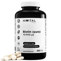 Biotina pura, 10.000μg, 365 comprimate vegetale, Hivital