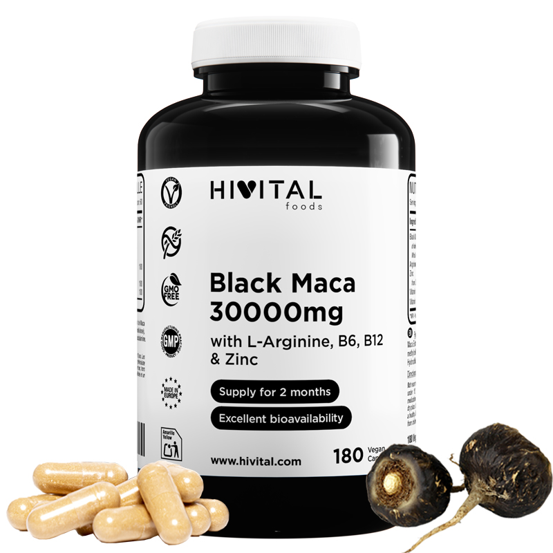 Maca Neagra, 3000mg, 180 capsule vegane, Hivital