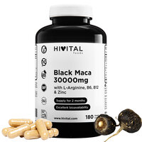 Maca Neagra, 3000mg, 180 capsule vegane, Hivital