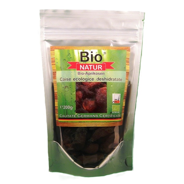 Caise ecologice deshidratate, 200 g, Bio Natur
