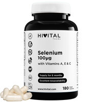 Seleniu, 100μg, 180 capsule vegane, Hivital