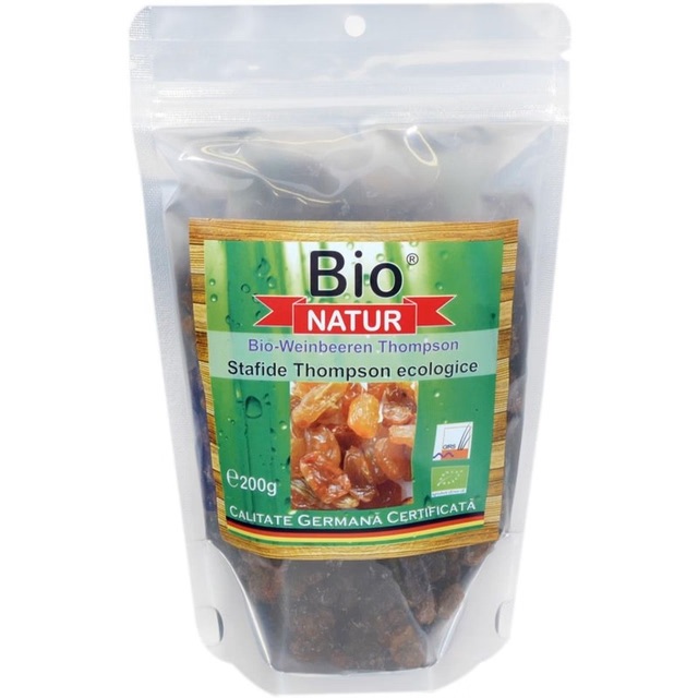 Stafide Thompson ecologice, 200 g, Bio Natur