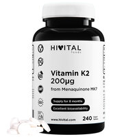 Vitamina K2, 200μg, 240 comprimate vegane, Hivital