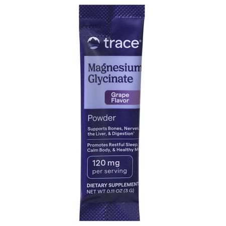Magneziu glicinat pudra cu aroma de struguri, 30 plicuri, Trace Minerals 730662