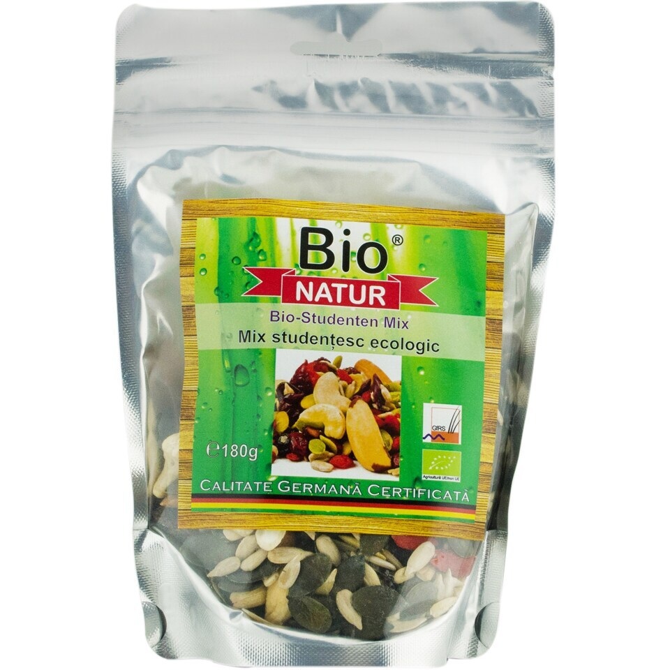 Mix studentesc ecologic, 180 g, Bio Natur