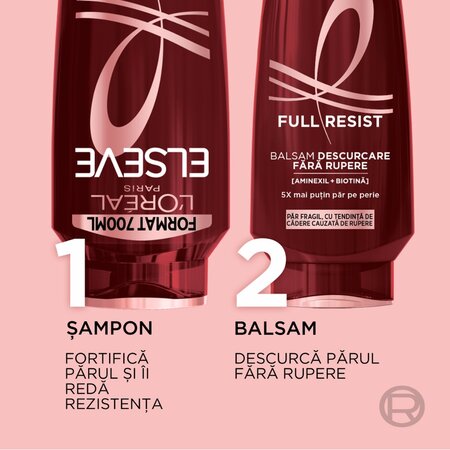 Sampon fortifiant pentru par fragil cu tendinta de cadere Full Resist, 700 ml, Elseve 730725