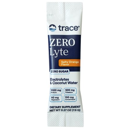 Electroliti cu aroma de portocale sarate Zerolyte, 30 plicuri, Trace Minerals 730735