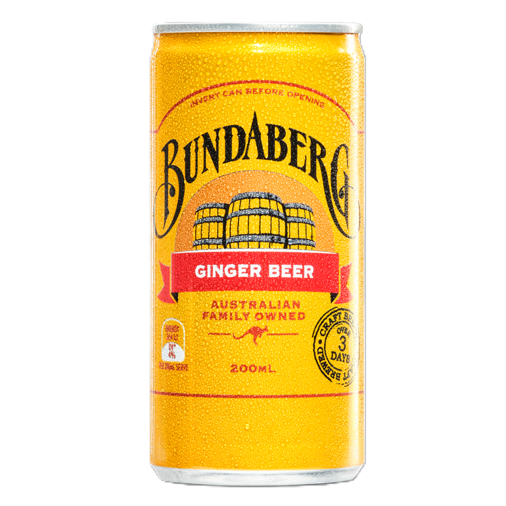 Bere cu aroma de ghimbir fara alcool Ginger Beer, 200 ml, Bundaberg
