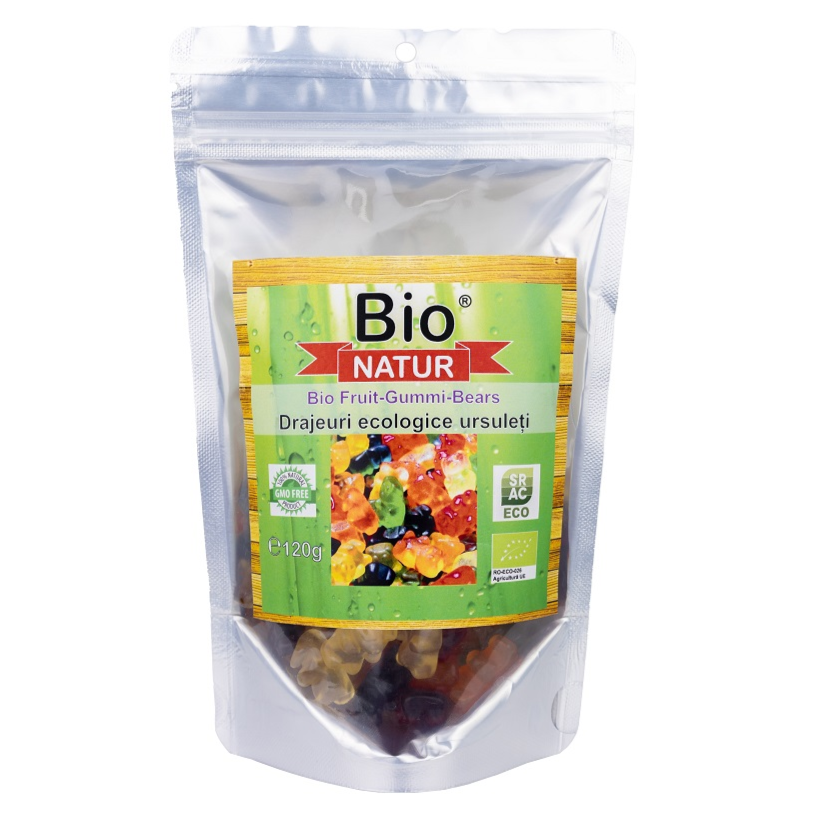 Drajeuri ecologice ursuleti, 120 g, Bio Natur